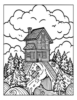 Mountain Witch - Free printable coloring page