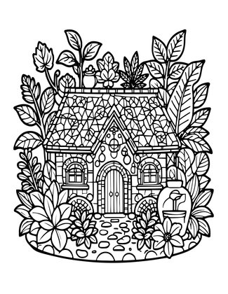 Herb Garden - Free printable coloring page