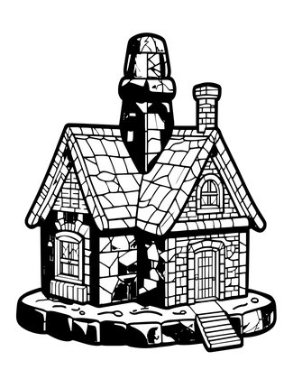 Ice Witch Cottage - Free printable coloring page