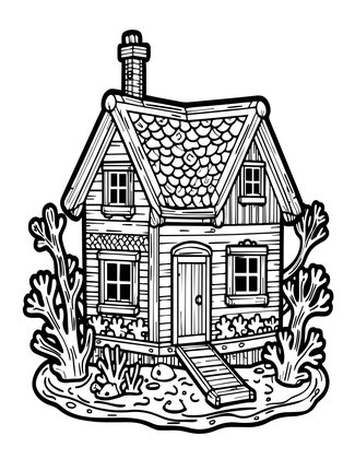 Underwater Witch - Free printable coloring page