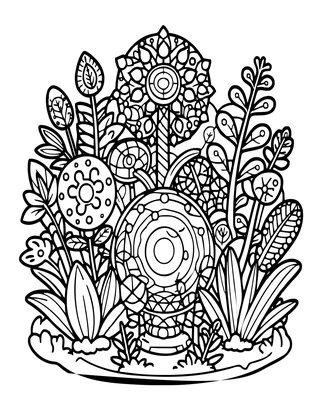 Potion Garden - Free printable coloring page