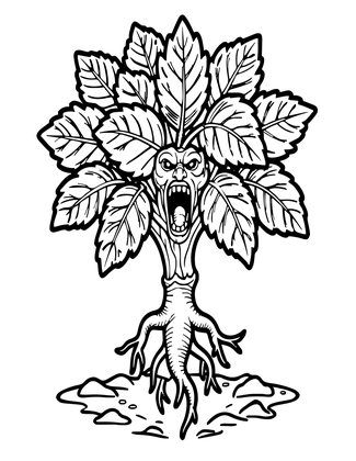 Mandrake Root - Free printable coloring page