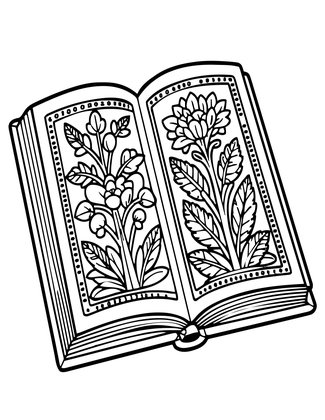 Grimoire Page - Free printable coloring page