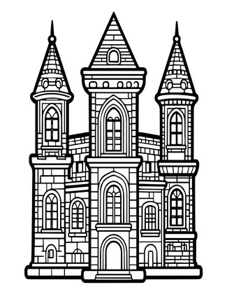 Tower Windows - Free printable coloring page