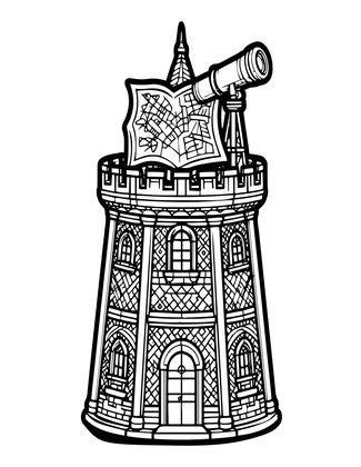Tower Top - Free printable coloring page