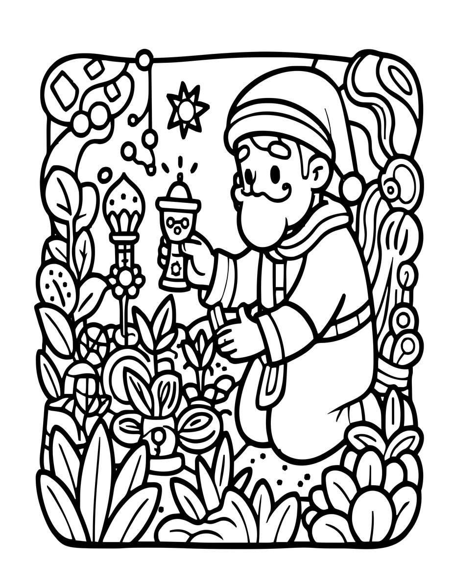 Sorcerer's Garden - free printable coloring page