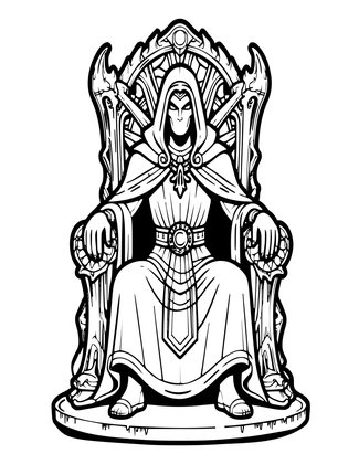 Sorcerer's Throne - Free printable coloring page