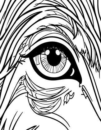 Wolf Eye Close-Up - Free printable coloring page