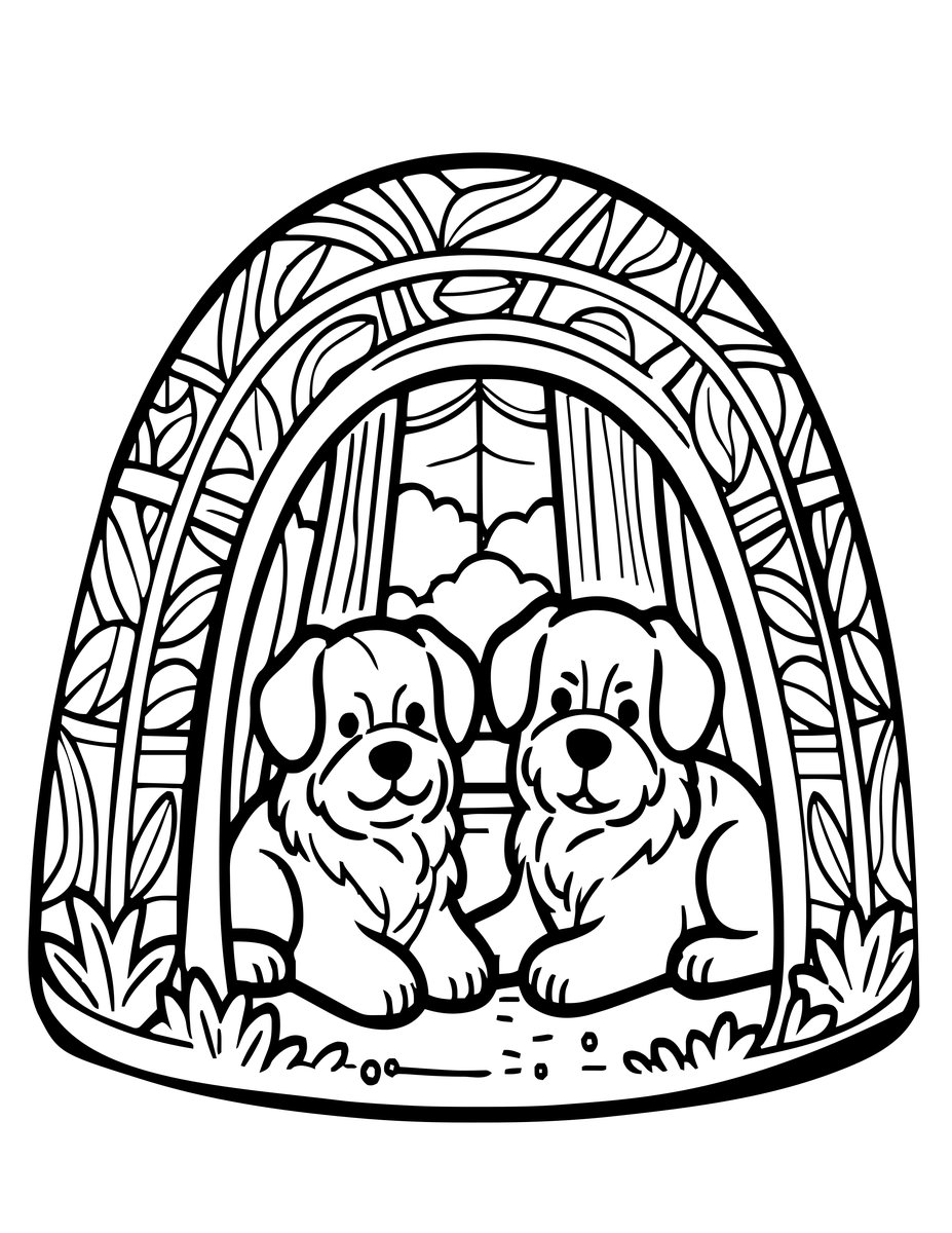 Wolf Family - free printable coloring page