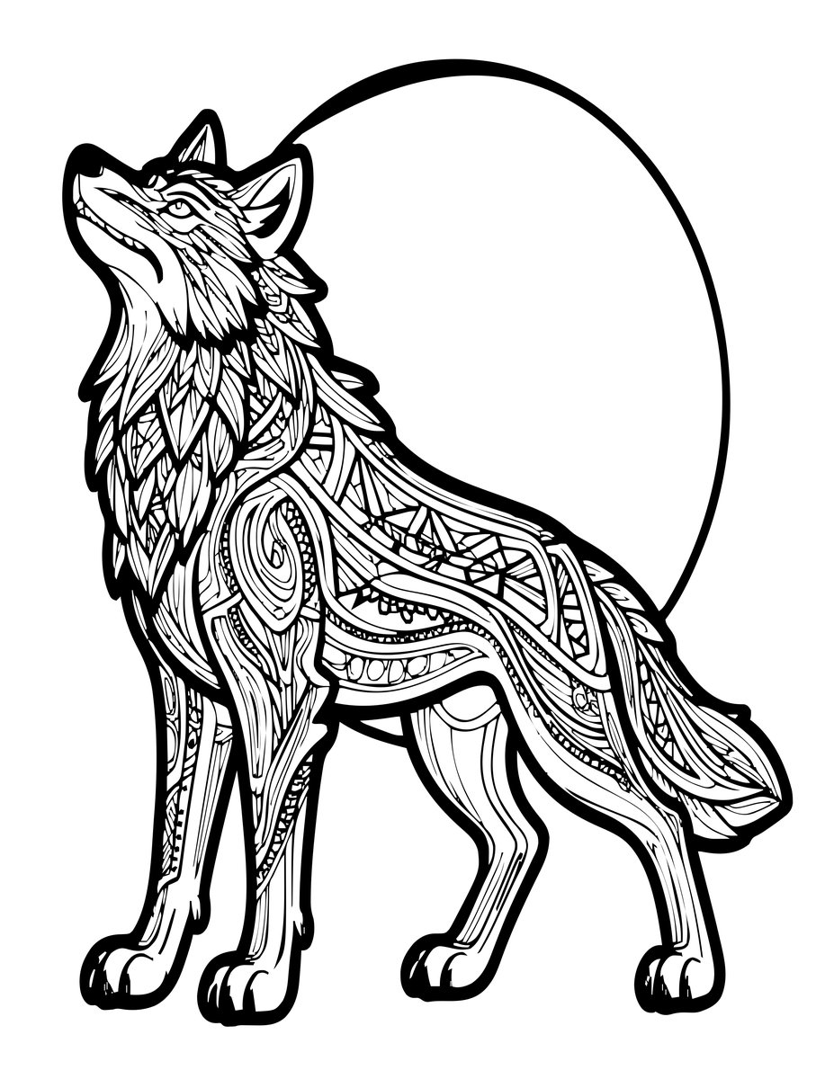 Werewolf - free printable coloring page