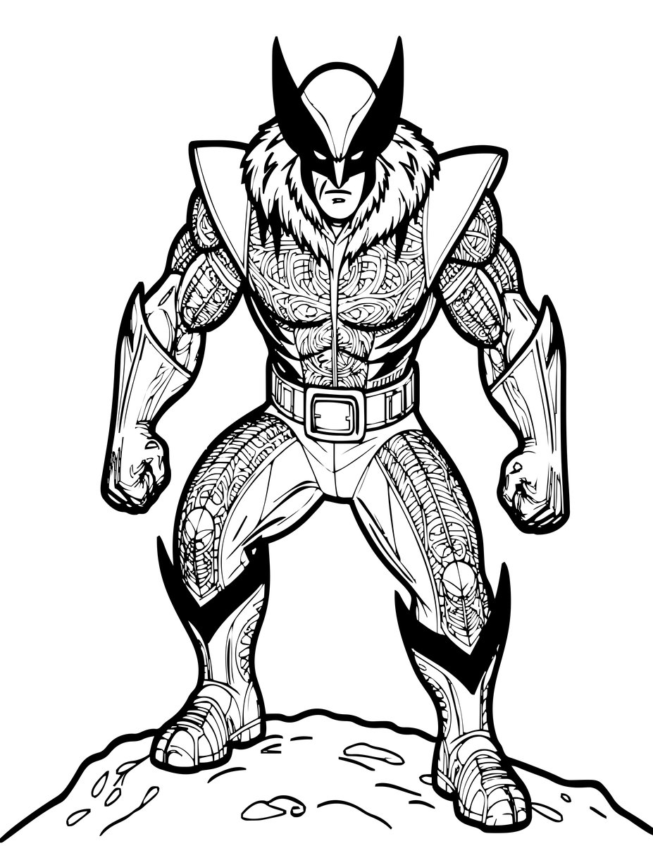 Wolverine - free printable coloring page