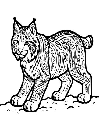 Lynx Hunting - Free printable coloring page