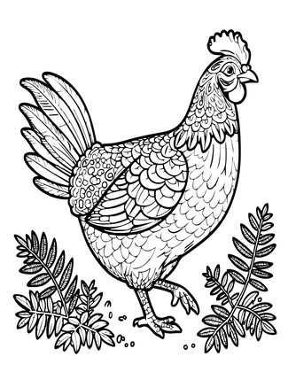 Pheasant - Free printable coloring page
