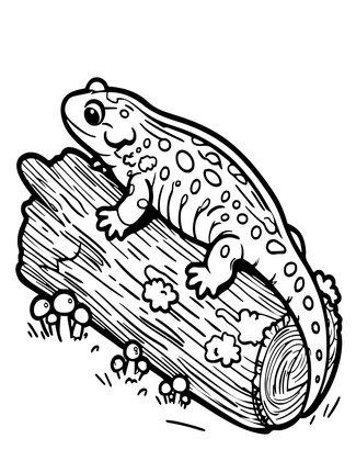 Salamander - Free printable coloring page