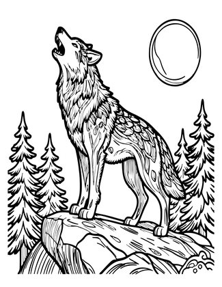 Timber Wolf - Free printable coloring page