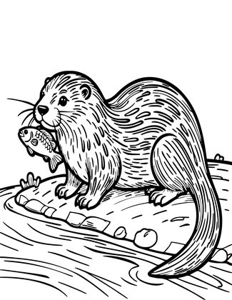 Mink - Free printable coloring page