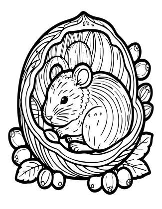 Dormouse - Free printable coloring page