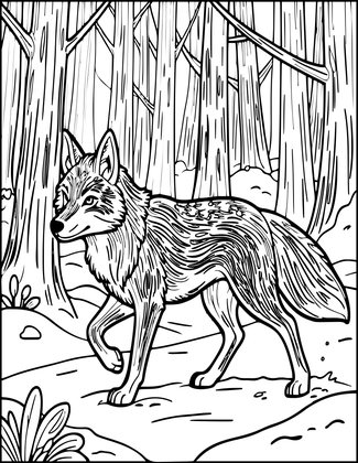 Coyote - Free printable coloring page