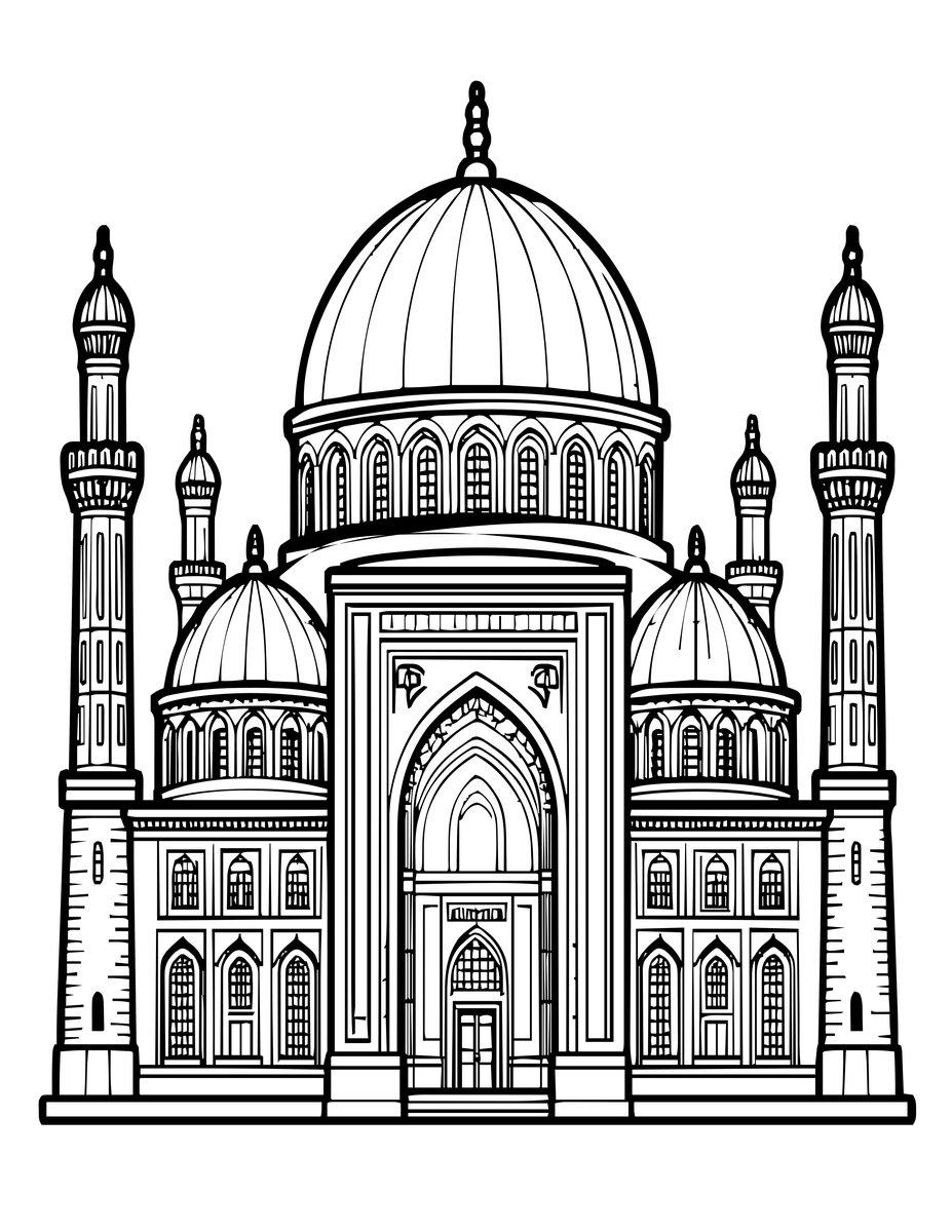 Hagia Sophia - free printable coloring page