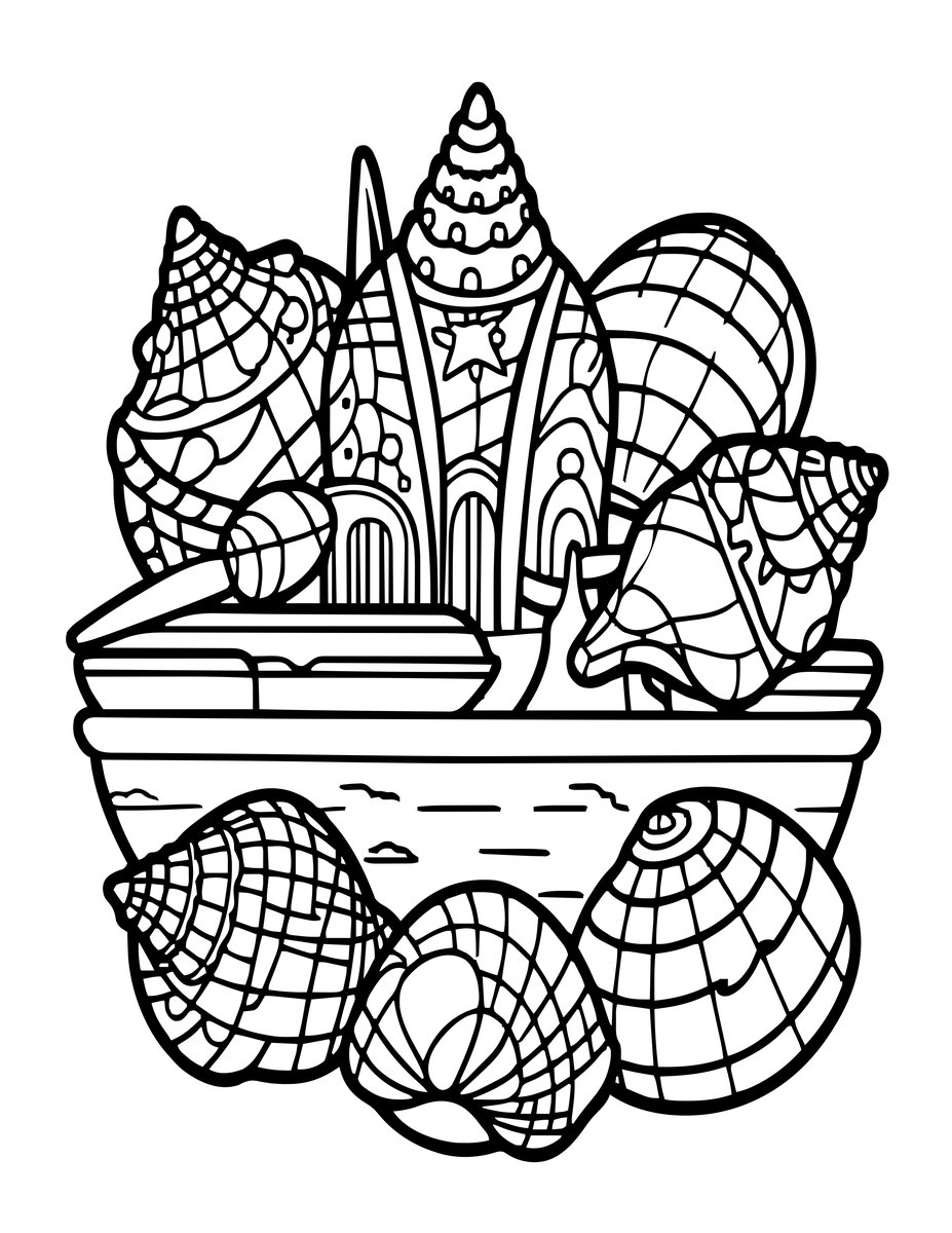 Sydney Opera House - free printable coloring page