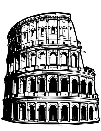 Colosseum - Free printable coloring page