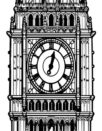Big Ben - Free printable coloring page