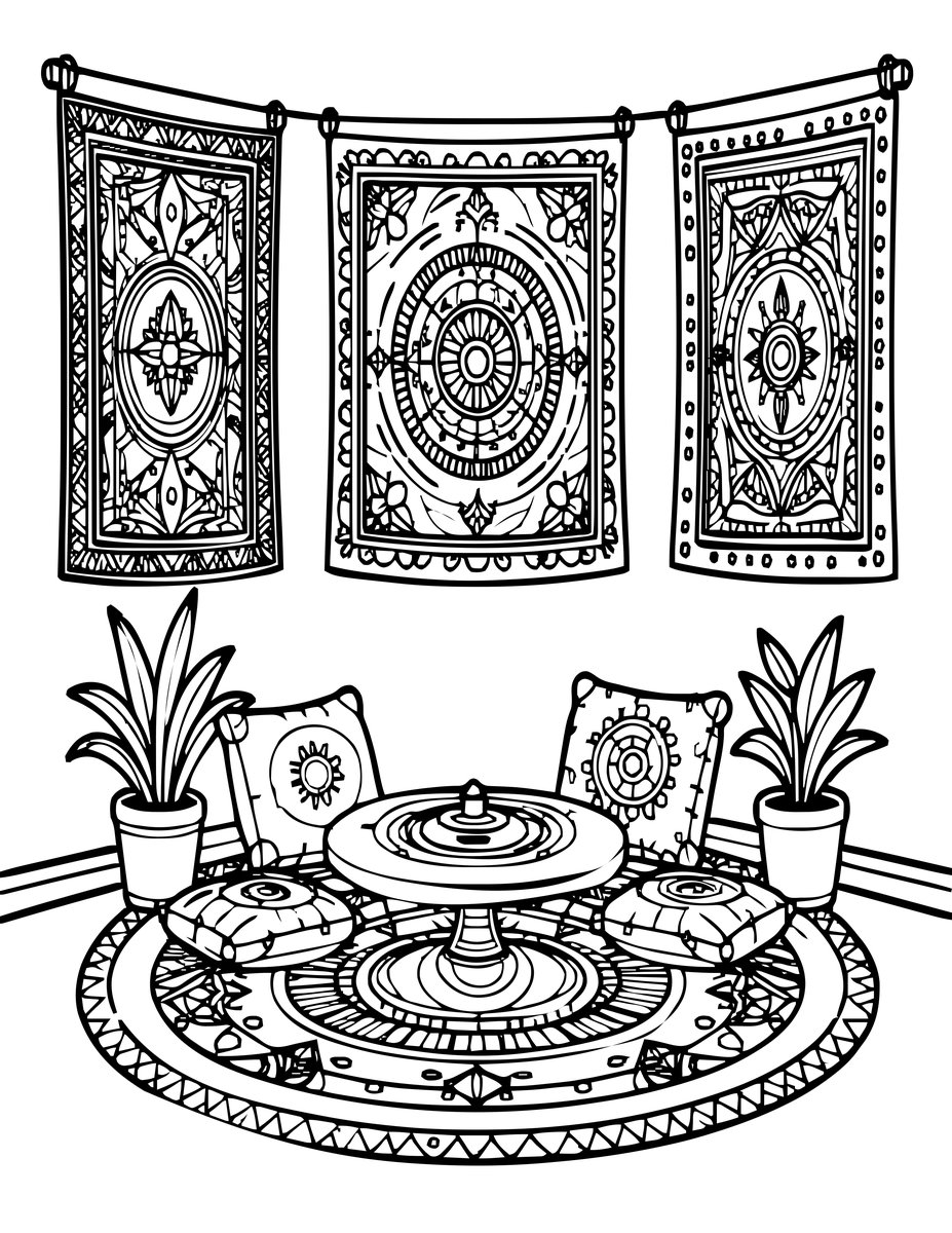 Sacred Space - free printable coloring page