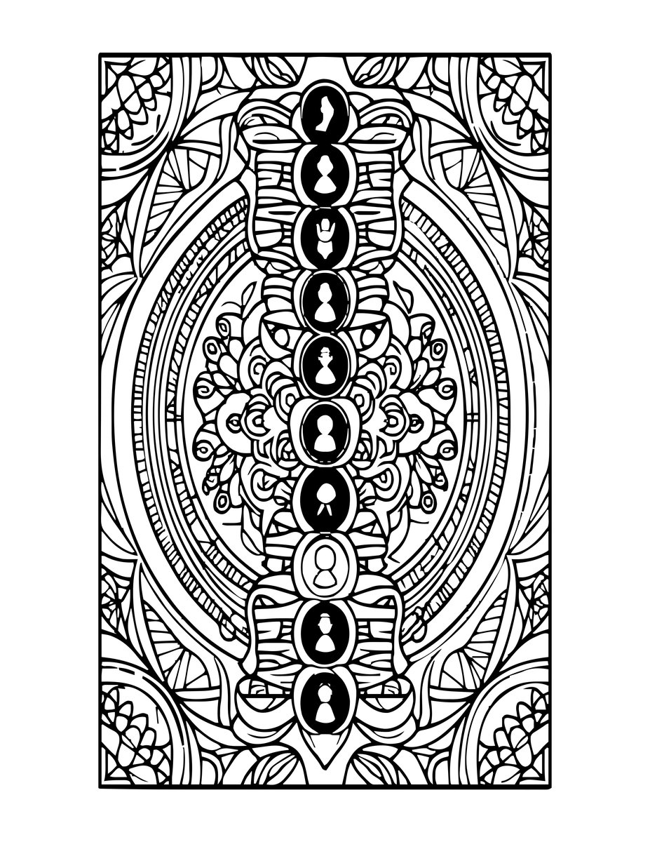 Chakra Chart - free printable coloring page