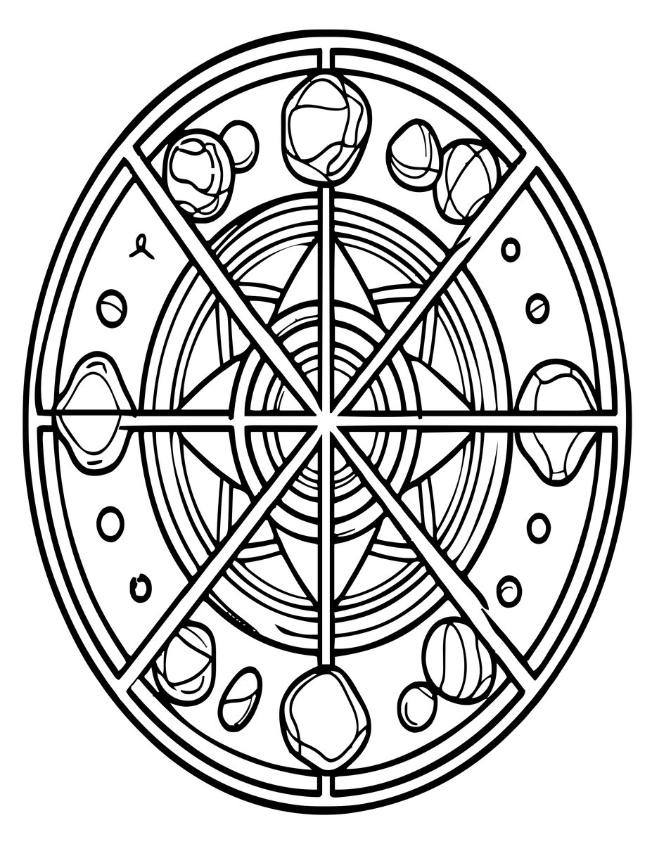Crystal Grid - free printable coloring page