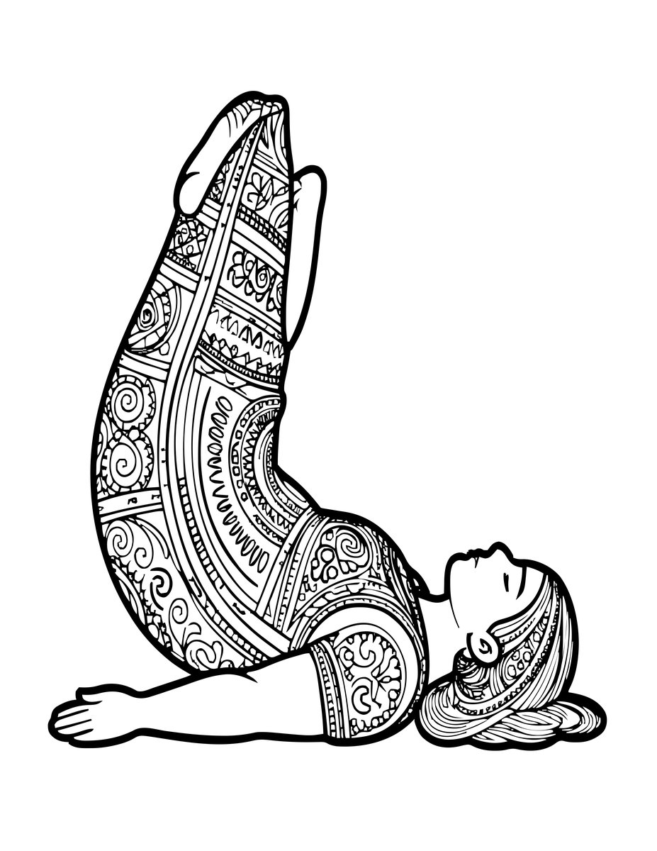 Fish Pose - free printable coloring page
