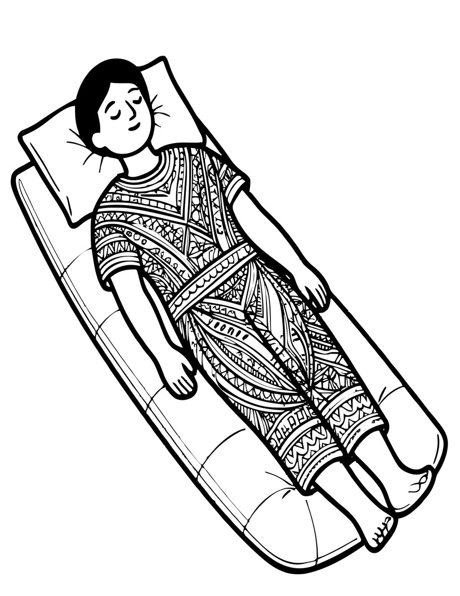 Savasana - free printable coloring page
