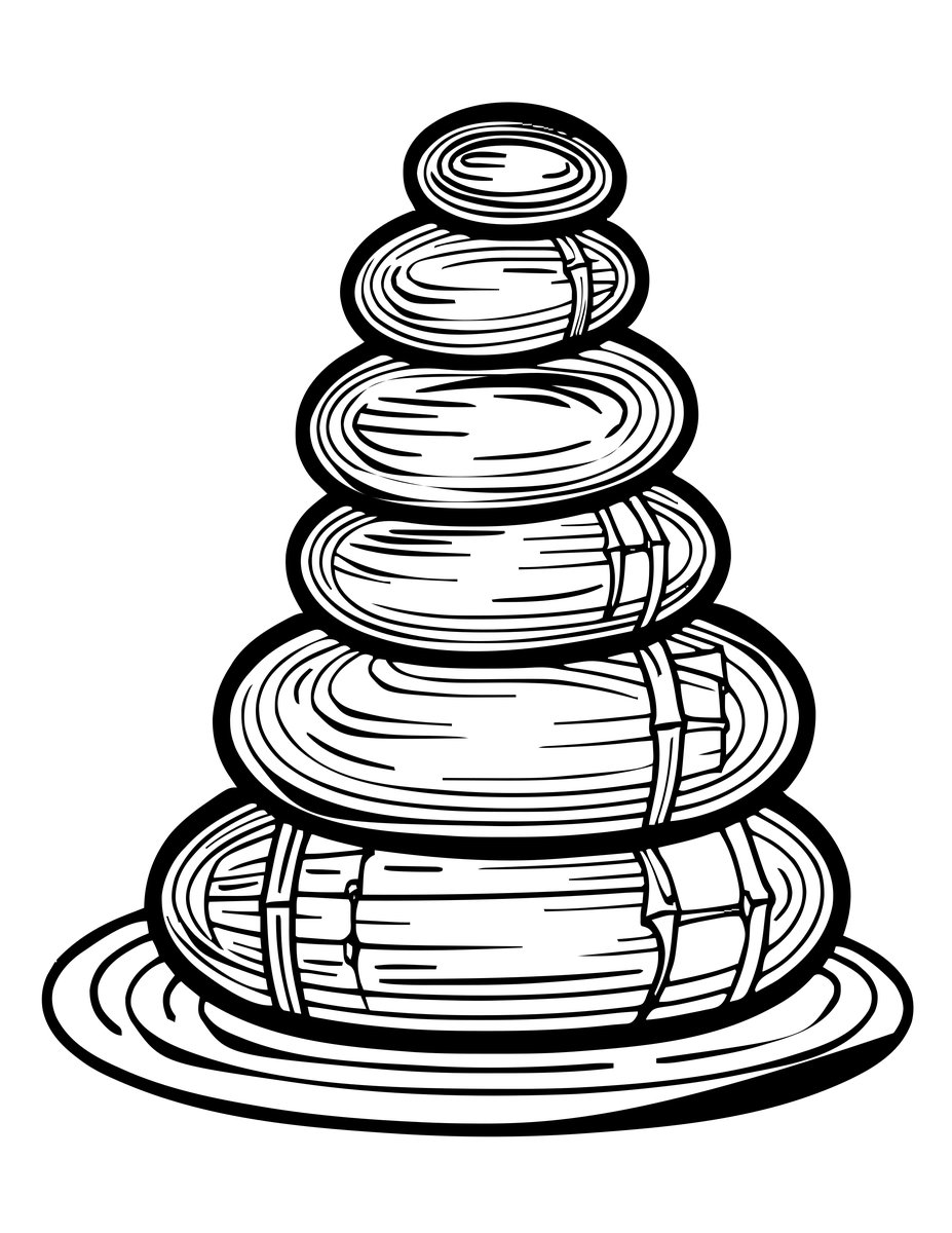 Zen Stones - free printable coloring page