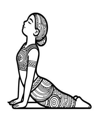 Cobra Pose - Free printable coloring page