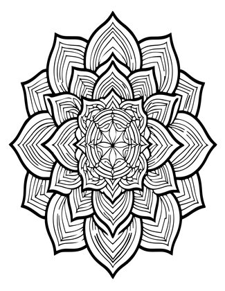 Lotus Mandala - Free printable coloring page