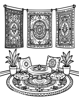 Sacred Space - Free printable coloring page