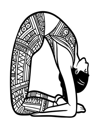 Bow Pose - Free printable coloring page