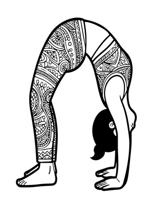 Camel Pose - Free printable coloring page