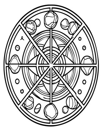 Crystal Grid - Free printable coloring page