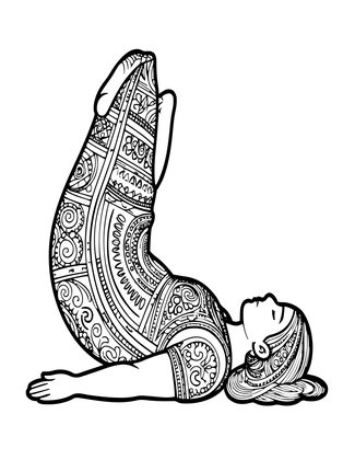 Fish Pose - Free printable coloring page
