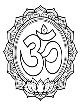Om Symbol - Free printable coloring page