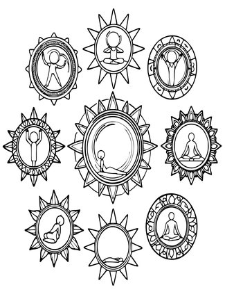 Sun Salutation - Free printable coloring page
