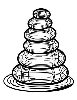 Zen Stones - Free printable coloring page