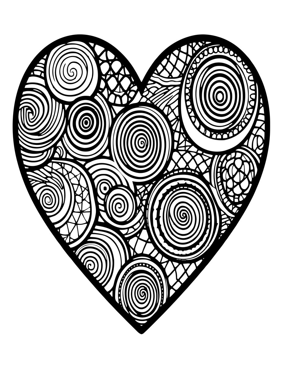Zen Heart - free printable coloring page