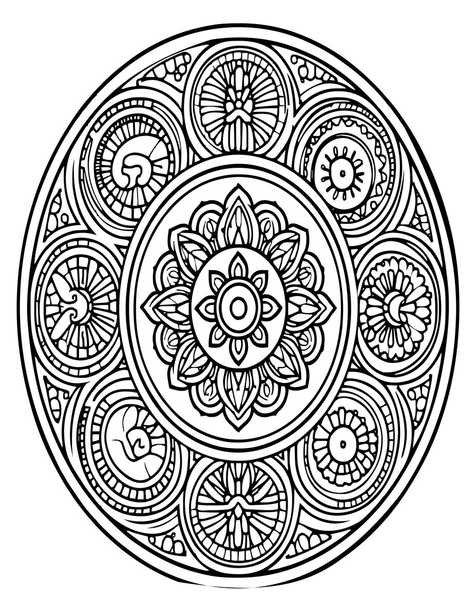 Zen Mandala - free printable coloring page