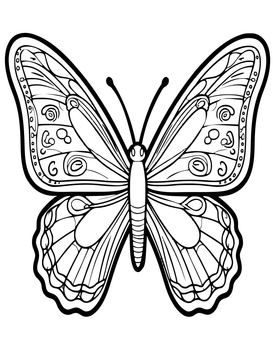 Zen Butterfly - free printable coloring page