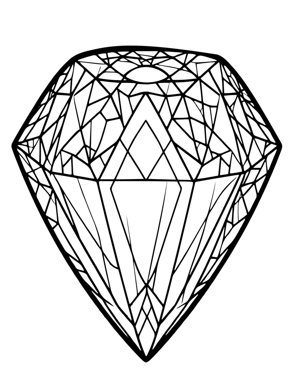 Zen Diamond - free printable coloring page