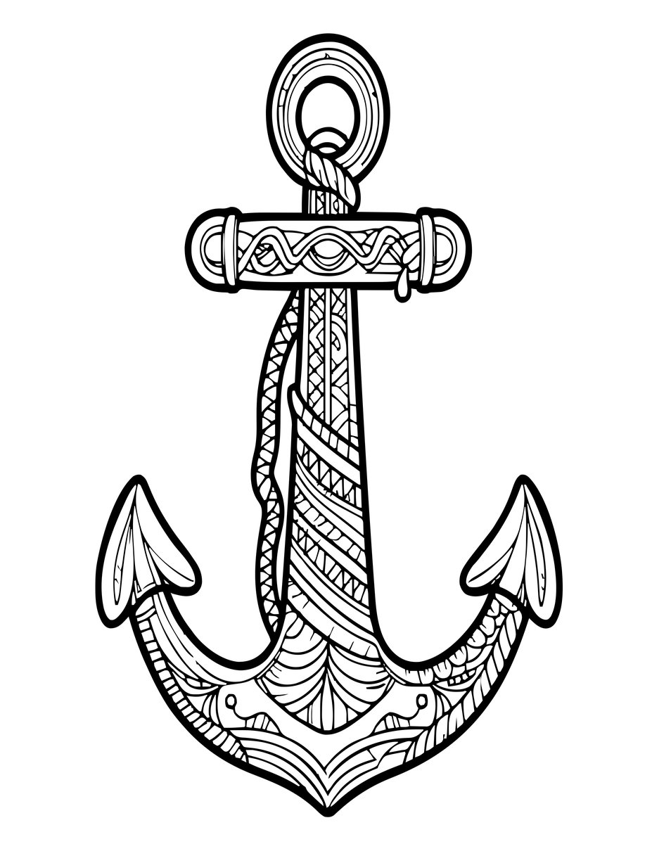 Zen Anchor - free printable coloring page