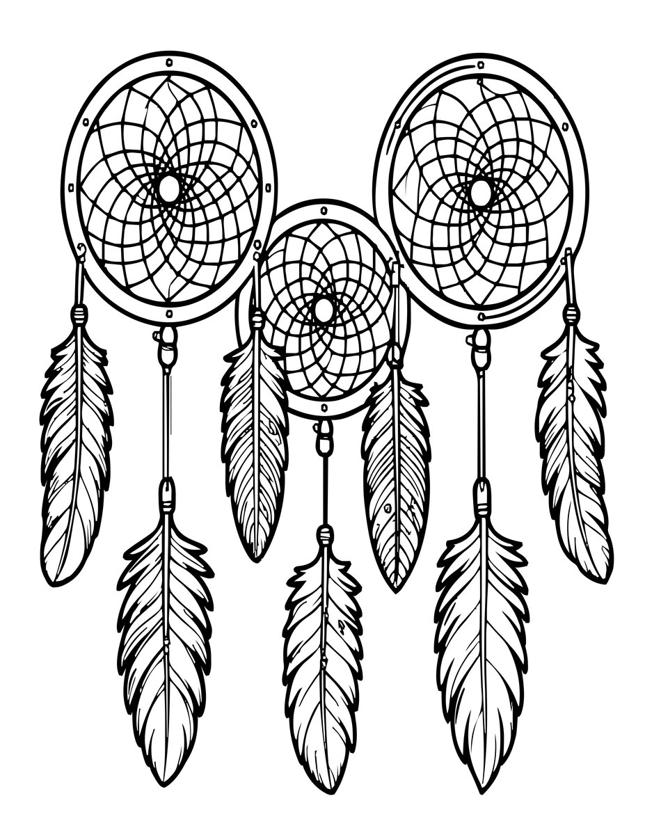 Zen Dreamcatcher - free printable coloring page