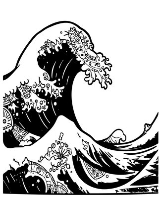 Zen Wave - Free printable coloring page