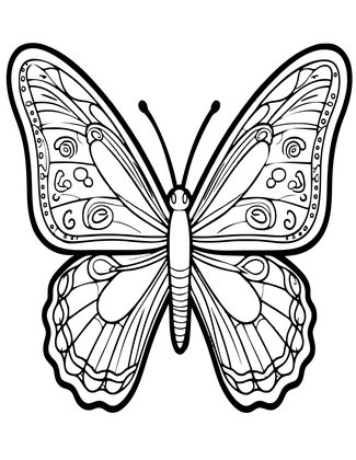 Zen Butterfly - Free printable coloring page